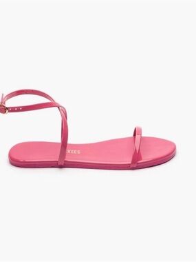 TKEES Patent MJ Pink Flats Sandals, 10
